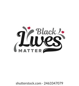 Black Lives Matter Lettering Vector Design