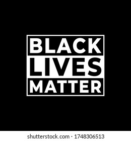 Black lives matter modern logo, banner, design concept, sign, with black and white text on a flat black background. 