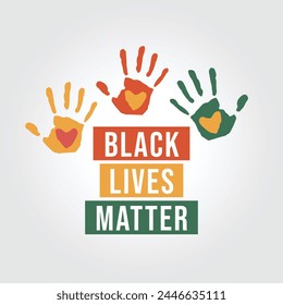 Plantilla de diseño de Black Lives Matter Month. Ilustración de black lives matter. Vector de mujer negra. Vector eps 10.