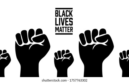Black Lives Matter movement illustration concept