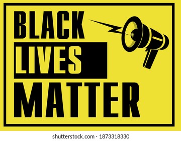 Black Lives Matter poster for banner design. Stock vector illustration