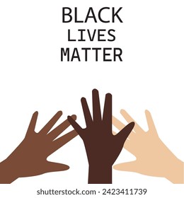 Black Lives Matter poster. Clenched Fist With Africa continent symbol.  Vector illustration. Eps file 158.