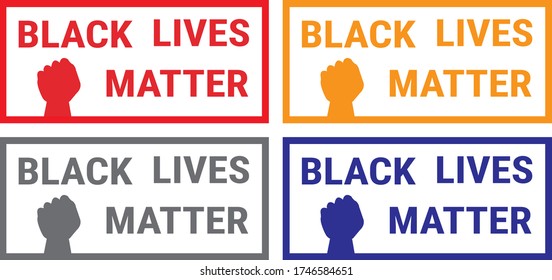 Black Lives Matter Poster Vector Template