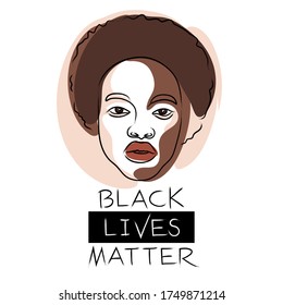 Black Lives Matter. Protest Banner.
