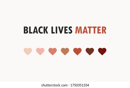 Black Lives Matter. Protest Banner about Human Right of Black People in US. America. Vector Illustration.