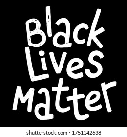 Black Lives Matter. Protest Banner about Human Right of Black People in U.S. America. social media icon isolated, design Vector Illustration. lettering card The social problems of racism. Dark back
