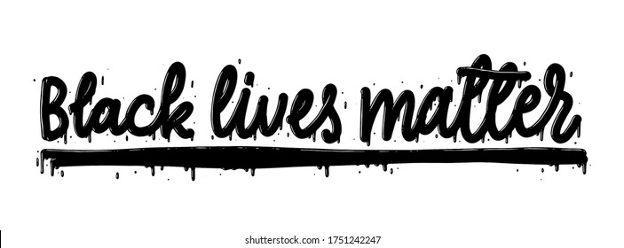 Black Lives Matter  Protest Banner about Human Right Black People in U S  America  Vector Illustration  