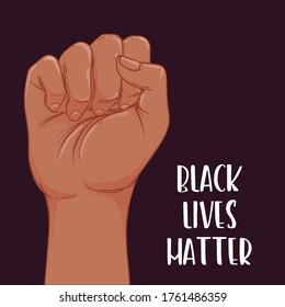 Black Lives Matter. Realistic style vector illustration isolated. Sticker, patch, poster design.