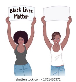 Black Lives Matter. Realistic style vector illustration isolated. Sticker, patch, poster design.