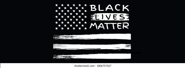 Black Lives Matter. sign American flag. Equality of races and skin colors.BIPOC,Black lives matter slogan hashtag isolated in ink background.stop racism america banner for web page.blm icon sign USA
