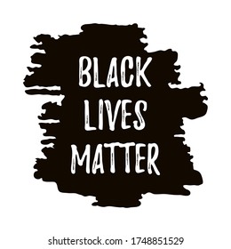 Black lives matter sing on grunge background.