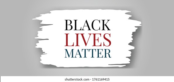 Black Lives Matter. Social banner to stop rasism and social inequality. Police violance and brutality issue. vector illustration with lettering.