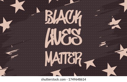 Black Lives Matter. Stop racism. Social protest in United States. Anti discrimination, help fighting racism. Vector illustration EPS 10.