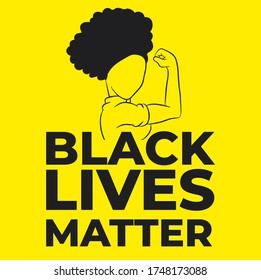 Black lives matter. Symbol of the fight against racism