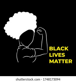 Black lives matter. Symbol of the fight against racism