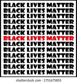 Black lives matter text isolated on the white background