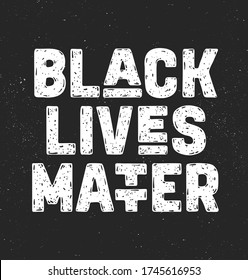 Black Lives Matter. Text message for protest action