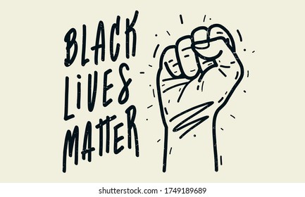 Black lives matter. Text message. Typographic banner design. Vector Illustration.