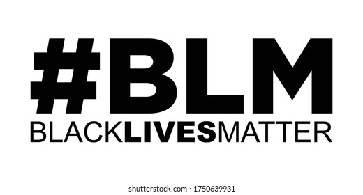Black Lives Matter. Text message for protest action. Vector Illustration.