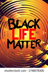 Black Lives Matter text on abstract background.