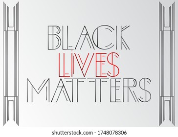 Black Lives Matter text on abstract background.