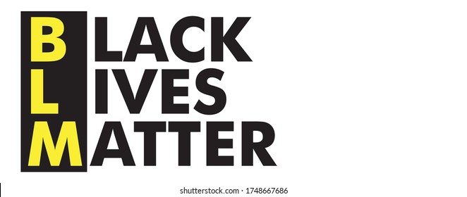 Black lives matter text on the white background. Eps 10 vector file.