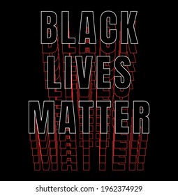 Black lives matter text with text shadow modern design. Protests against racism in America, a new movement. Vector text.