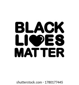 Black Lives Matter text. Stop racism. Design for poster, tshirt, campaign, backdrop, wallpaper, etc. 