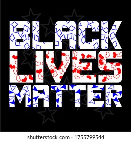 Black Lives Matter text vector vintage
