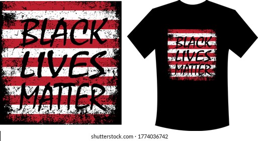 Black Lives Matter text vector vintage t-shirt design. stop racism.