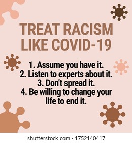 Black Lives Matter. Treat Racism Like Covid