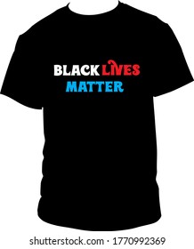 A black lives matter tshirt vector
