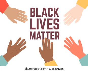Black Lives Matter Typography banner. Do not shoot calligraphic text vector illustration. Justice protest people racism demonstration. BLM american humanity political fight.