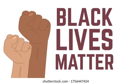 Black Lives Matter Typography banner. Do not shoot calligraphic text vector illustration. Justice protest people racism demonstration. BLM american humanity political fight.