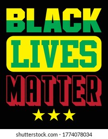 Black Lives matter typography design. for t-shirt print and other uses. Varsity style design graphics