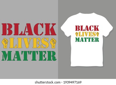 Black Lives Matter Typography T-shirt Design Vector