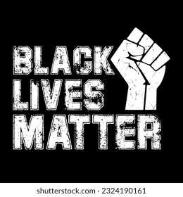 Black lives matter typography tshirt or poster design