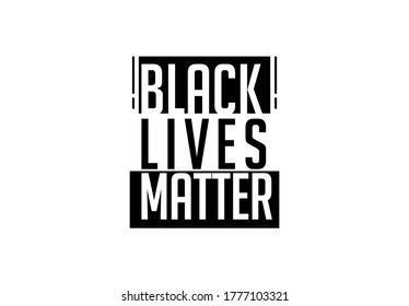 Black Lives Matter Typography Vector Sign Modern