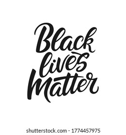 Las vidas negras importan la caligrafía vectorial. 