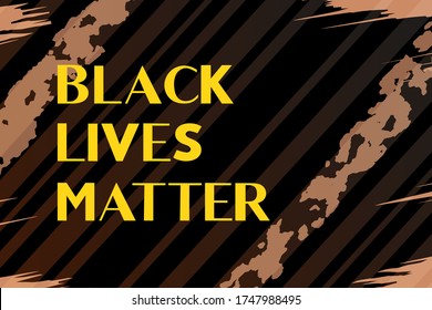 Black lives matter vector concept. Dark modern background texture.  International movement against violence of black people. Racial discrimination.
