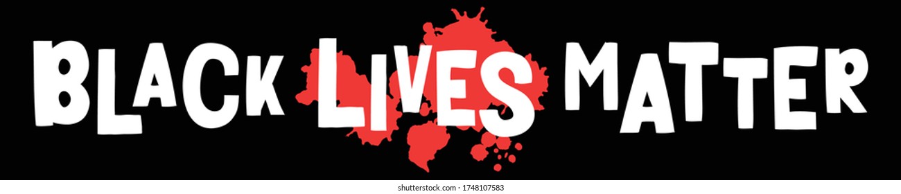 Las vidas negras importan - letras dibujadas a mano vectorial.  Lema, cartel de protesta sobre los derechos humanos de los negros en Estados Unidos. Estados Unidos. Vector.