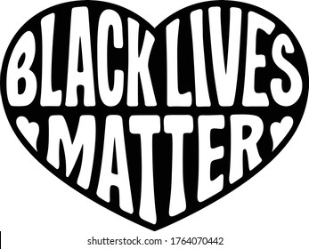 Black lives matter vector illustration, sign, printable. Protest symbol, human rights, black people. 