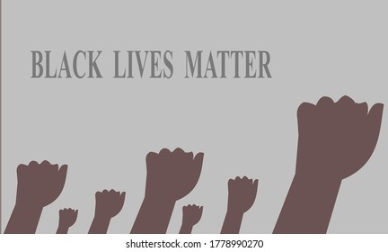 Black lives matter vector illustration symbol, enough is enough, Human Rights of Black People in U.S. America. Vector Illustration