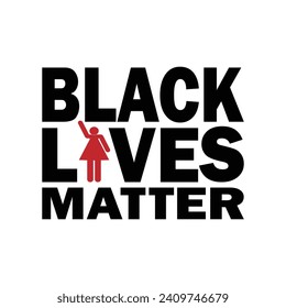 Black Lives Matter Vector illustration. Suitable for greeting card, poster and banner.