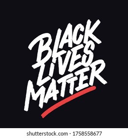 Las vidas negras importan. Afiche con letras del vector.
