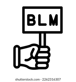 Black Lives Matter Vector Line Icon Design