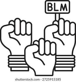 Black Lives Matter Línea de Vector Icon Design