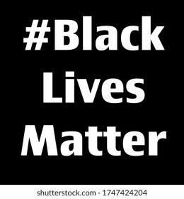 Black lives matter vector on black background concept of racism and murder of people in the United States of America