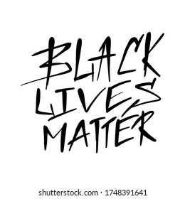 Black lives matter vector quotation poster to support movement of activists against racial discrimination, violence, protest for african american people, for human rights and freeedom, silhouette text