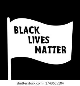 Black lives matter vector quotation poster to support movement of activists against racial discrimination, violence, protest for african american people, for human rights and freeedom, silhouette text
